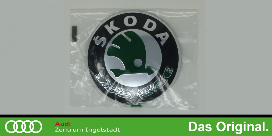 Original Skoda Logo Emblem Schriftzug für Heckklappe 1U0853621C MEL :  : Auto & Motorrad