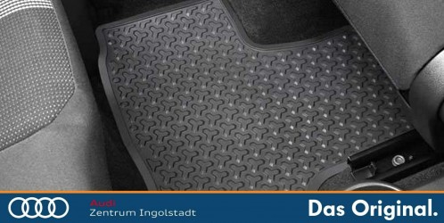 AZUGA Auto-Fußmatten Hohe Gummi-Fußmatten passend für VW T5/T6/T6.1  Transporter/Multivan/Ca, für VW T5,T6/T6.1 Caravelle,Multivan,Transporter